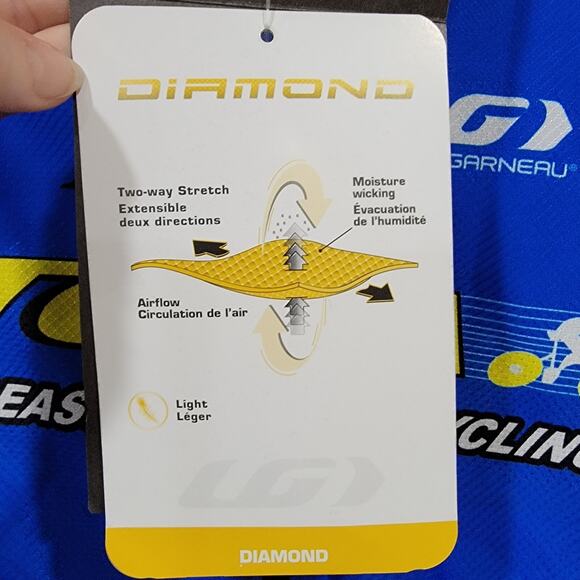 Louis Garneau Men's Diamond Cycling Full Zip Jersey TCCA Bike Shirt Size Large - Picture 5 of 13